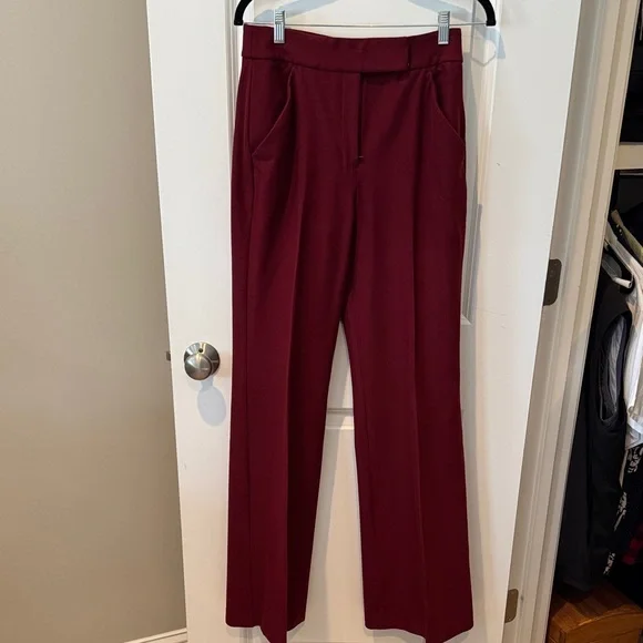 Elegant Burgundy Women's Pants - Picture 4 of 6